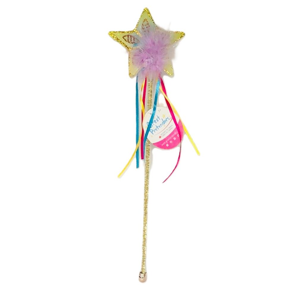 Great Pretenders Glitter Rainbow Star Magic Fairy Wand New w/Tag( ADD-ON ONLY )
